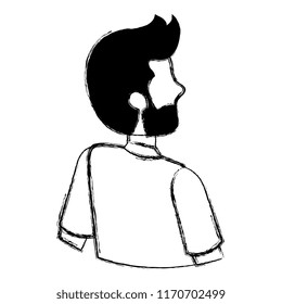 young man with beard avatar character