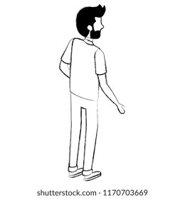 young man with beard avatar character