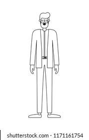 young man with beard avatar character