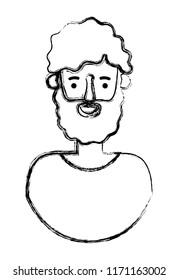 young man with beard avatar character