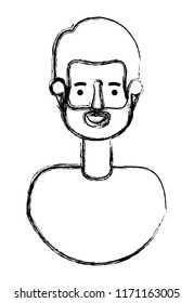 young man with beard avatar character