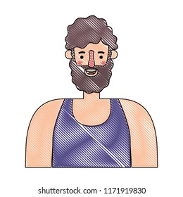 young man with beard avatar character