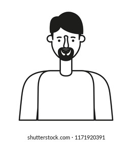 young man with beard avatar character