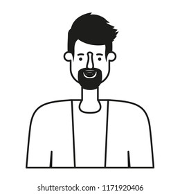 young man with beard avatar character