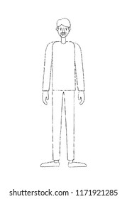 young man with beard avatar character