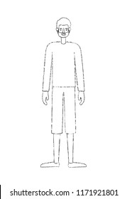 young man with beard avatar character
