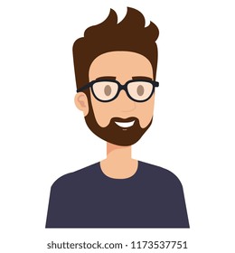 young man with beard avatar character