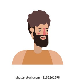 young man with beard avatar character
