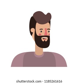 young man with beard avatar character