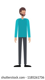 young man with beard avatar character