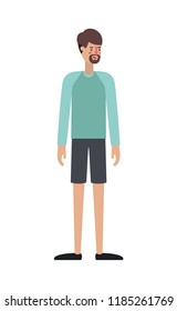 young man with beard avatar character