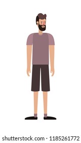 young man with beard avatar character