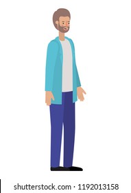 young man with beard avatar character