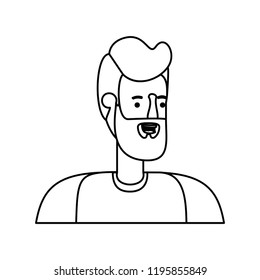 young man with beard avatar character