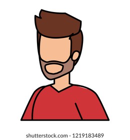 young man with beard avatar character