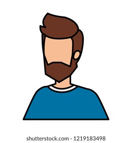 young man with beard avatar character