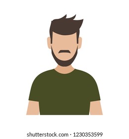 young man with beard avatar character