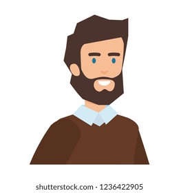 young man with beard avatar character