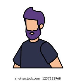 young man with beard avatar character