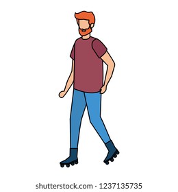 young man with beard avatar character
