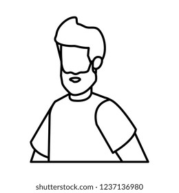 young man with beard avatar character