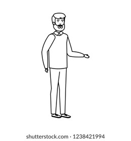 young man with beard avatar character