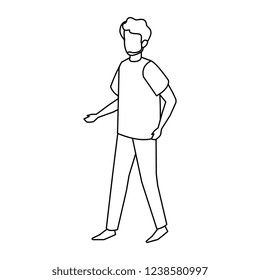 young man with beard avatar character