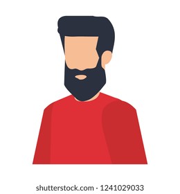 young man with beard avatar character