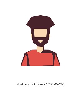 young man with beard avatar character