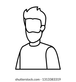 young man with beard avatar character