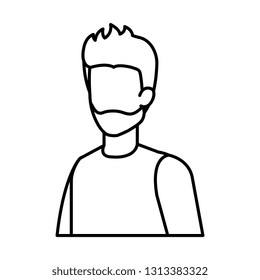 young man with beard avatar character