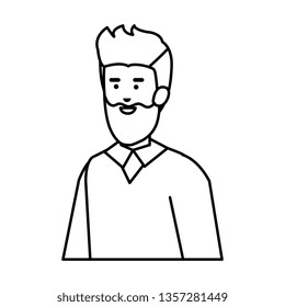 young man with beard avatar character