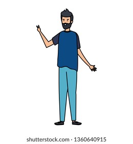 young man with beard avatar character