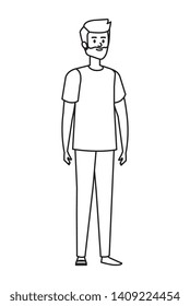 young man with beard avatar character