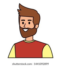 young man with beard avatar character