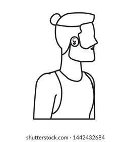 young man with beard avatar character