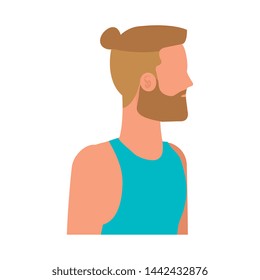 young man with beard avatar character