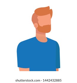 young man with beard avatar character