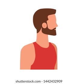 young man with beard avatar character