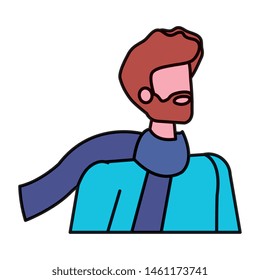 young man with beard avatar character