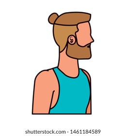 young man with beard avatar character