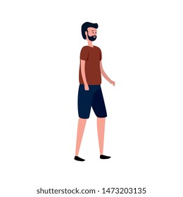 young man with beard avatar character
