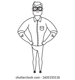 young man with beard avatar character vector illustration design