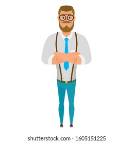 young man with beard avatar character vector illustration design