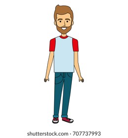 young man with beard avatar character