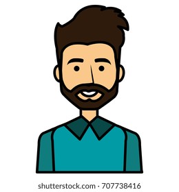 young man with beard avatar character