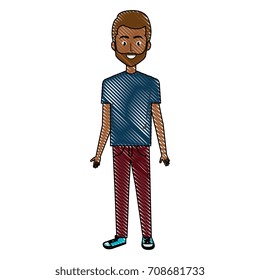 young man with beard avatar character