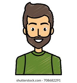 young man with beard avatar character