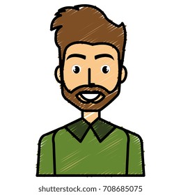 young man with beard avatar character