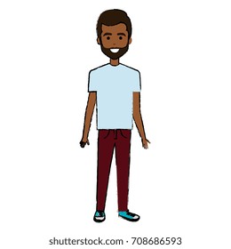 young man with beard avatar character